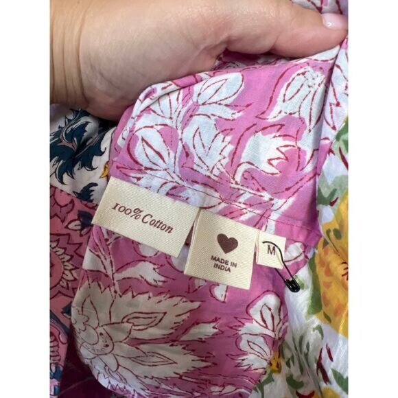 NEW Alix of Bohemia Mila Patchwork Quilted Mini Dress Multi Color Size: Medium - Picture 5 of 8